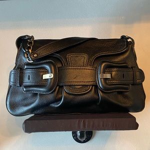 Fendi “B” Black Leather Buckle Bag